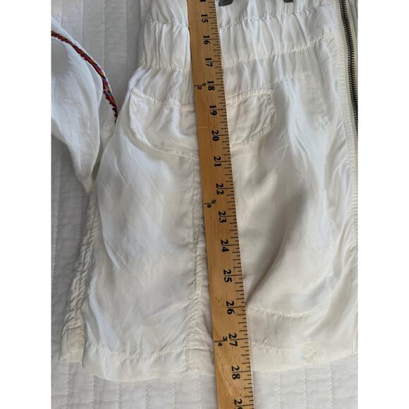 Johnny Was Jacket Women's Small White Embroidered Floral Zip Boho Festival Style - Picture 6 of 6